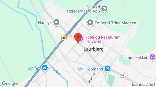 Lagerlokaler til leje i Langå - kort over placeringen