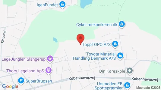 Lagerlokaler til leje i Slangerup - kort over placeringen