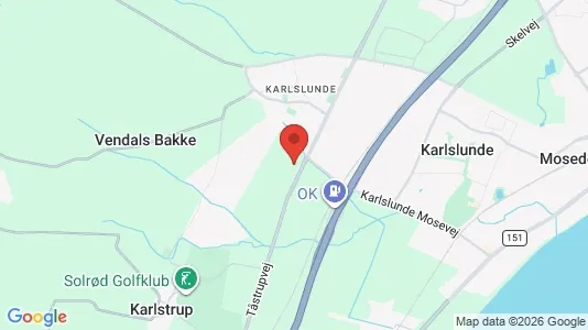 Lagerlokaler til leje i Karlslunde - kort over placeringen