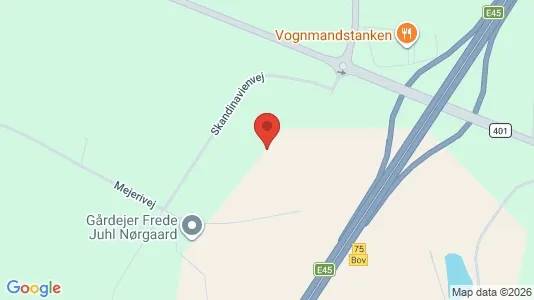 Lagerlokaler til leje i Padborg - kort over placeringen