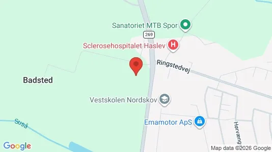 Lagerlokaler til leje i Haslev - kort over placeringen