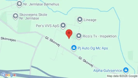 Lagerlokaler til leje i Regstrup - kort over placeringen