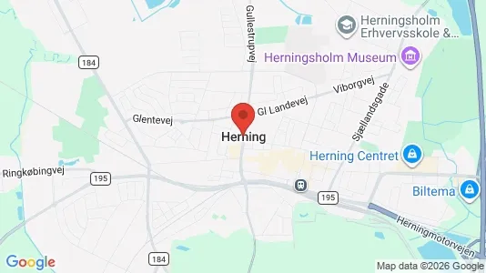 Lagerlokaler til leje i Herning - kort over placeringen
