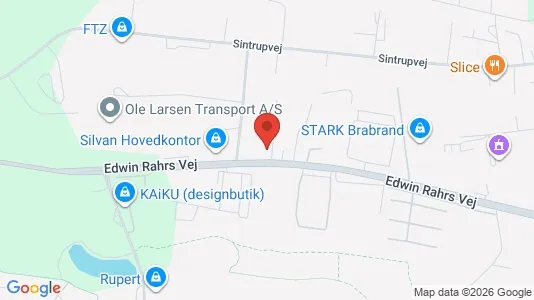 Lagerlokaler til leje i Brabrand - kort over placeringen