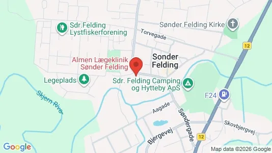 Lagerlokaler til salg i Sønder Felding - kort over placeringen