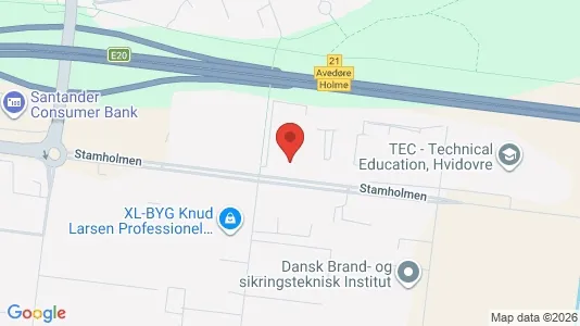 Lagerlokaler til leje i Hvidovre - kort over placeringen