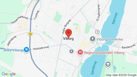 Lagerlokaler til leje i Viborg - kort over placeringen