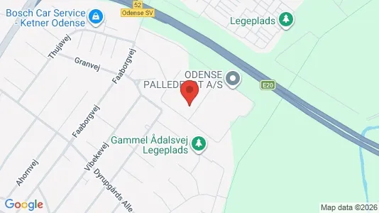 Lagerlokaler til leje i Odense SV - kort over placeringen