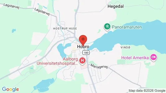 Lagerlokaler til leje i Hobro - kort over placeringen