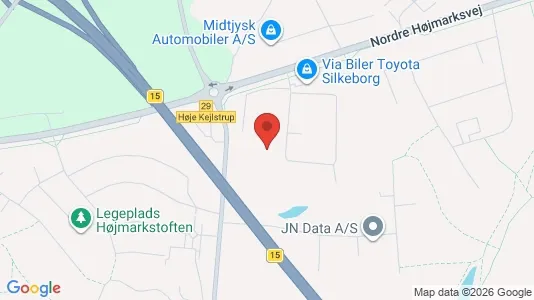 Lagerlokaler til leje i Silkeborg - kort over placeringen