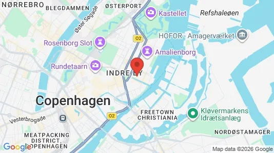 Lagerlokaler til leje i København K - kort over placeringen