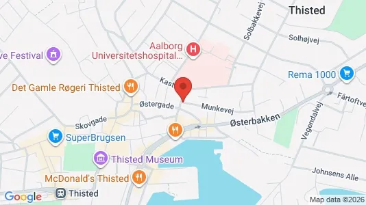 Lagerlokaler til leje i Thisted - kort over placeringen